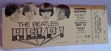 The Beatles, A Hard Day Night and Help Cinema Tickets USA 1965 and 1965