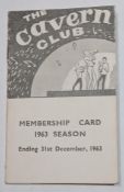 1963 Cavern Club membership card with Beatles In Sweden Book and Beatles No 1 EP