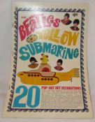 The Beatles Yellow Submarine Pop Out Art Book 1968 and Beatles Panel Poster 1964 formerly the