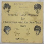 1963 Beatles Fan Club Christmas Record with picture sleeve