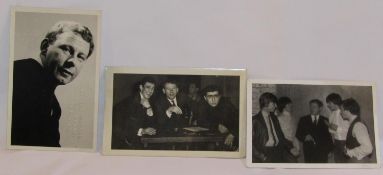 Three black and white photographs of Cavern Club DJ Bob Wooler, formerly the property of Cavern Club