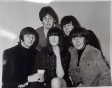 Eight black and white 8×10 of the Beatles with Peter Noone, Wayne Fontana and Cathy McGowan