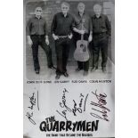 The Quarrymen promotional photograph signed by John Duff Lowe, Len Garry, Rod Davis and Colin Hanton
