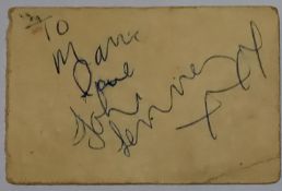 John Lennon signature, signed to Marie love John Lennon xxx. According to vendor obtained in