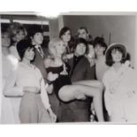 Eight black and white 8×10 photographs of John And Paul with models