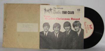 The Beatles 1964 Christmas Record complete with news letter & mailing envelope