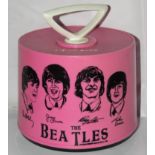 The Beatles Disk-Go Case Pink plastic record carrying case, manufactured by Charter Industries