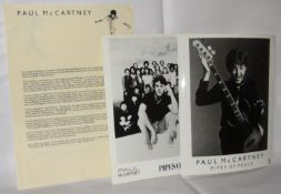 Paul McCartney Pipes Of Peace promo press pack with photographs