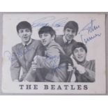 The Beatles Fan Club card with an original 60s set of fake signatures