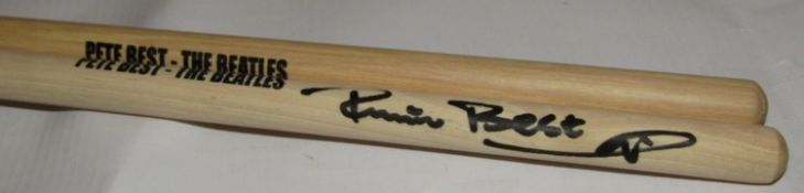 Pete Best Drum sticks signed by Pete Best