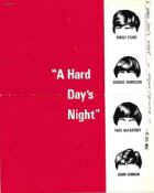 The Beatles A Hard Days Night film Synopsis written on side London Pavilion and date stamped 8th