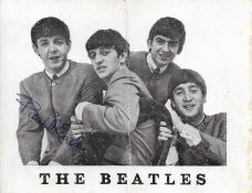 Two Beatles Fan Club Cards both with fake Paul McCartney signatures