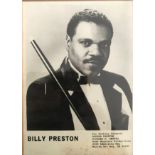 Billy Preston promotional photograph signed