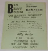 The Walker Brothers Handbill for Tower Ballroom New Brighton 1965 with two other Handbills from