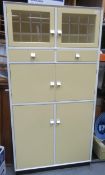 Mid 20th century painted kitchen storage cabinet. Approx. 179cm H x 92cm W x 45cm D