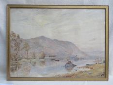 D HARRISON, FRAMED WATERCOLOUR DEPICTING COUNTRY RIVER SCENE, SIGNED AND DATED 1882, APPROXIMATELY