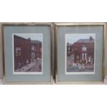 Tom Dodson - pair of pencil signed framed polychrome prints, both with blind stamp - "May Queen" and