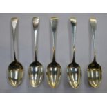 Pair of hallmarked silver spoons, Sheffield assay dated 1901 by Atkin Brothers. Also Three