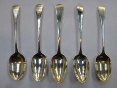 Pair of hallmarked silver spoons, Sheffield assay dated 1901 by Atkin Brothers. Also Three