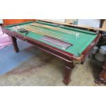 E. J. Riley Ltd Accrington, late 19th/early 20th century mahogany slate top billiards/snooker table,