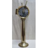 Late 19th/early 20th century brass floor mounting ships telegraph, by A. Robinson & Co Ltd,