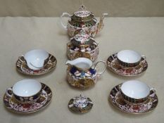 Parcel of Crown Derby 19th century teaware, with handpainted & gilded decoration, Pattern No. 198