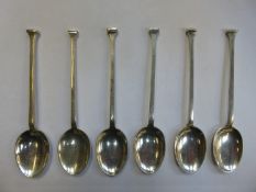 Set of six hallmarked silver spoons, Sheffield assay dated 1921 by John Batt