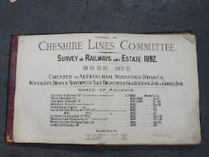 LARGE VOLUME- ENGINEERS COPY CHESHIRE LINES COMMITTEE PLANS OF RAILWAYS AND ESTATES, BOOK No2,