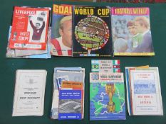 Parcel of mixed football programmes, mostly 1960's including international, FA Cup and others.