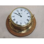 Schatz Ocean-Quartz 20th century wall mounting 'Ship's Bell' clock, Approx. 18cms diameter