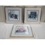 Margaret Chapman - set of three pencil signed framed polychrome prints - THE SODA SET, all with