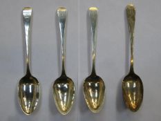 Set of Three hallmarked silver spoons, London assay dated 1809 by Peter & William Bateman. Also