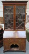 19th century composite bureau bookcase. Approx. 259cm H 115cm W x 53cm D