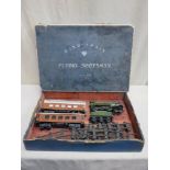 Gruber Bing 1930's German O gauge export LNER 4/6/0 train set including two carriages. Also tray