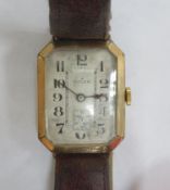 Early 20th century Rolex Tank Wristwatch, with Swiss 15 jewel movement in rolled gold 10 year case