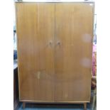 Vesper by Gimson and Slater mid 20th century two door wardrobe. Approx. 180.5cm H x 121cm W x 53.5cm