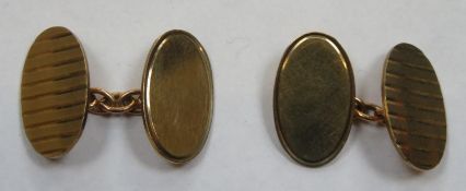 Pair of 9ct gold cufflinks, total weight approx. 6.1g