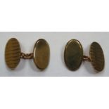 Pair of 9ct gold cufflinks, total weight approx. 6.1g