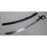 1796 pattern Georgian English cavalry sabre, blade stamped dawes. Approx. Blade approx. 83cm,