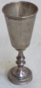 Hallmarked silver Jewish Kiddush cup, London assay dated 1921 by Sigmund Zyto. Approx. 12cm High