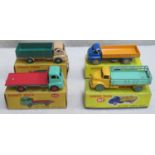 Four boxed Dinky Toys 1950's commercial vehicles including two rare Guy Warrior lorries