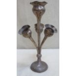 Hallmarked silver four sconce epergne, birmingham assay 1917 by Joseph Gloster. Approx. 39cm high.