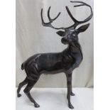 20th Century bronze effect freestanding stag. Approx. 78cm high