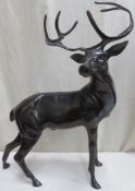 20th Century bronze effect freestanding stag. Approx. 78cm high