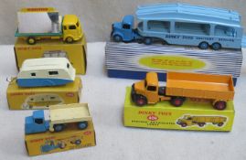 Five 1950's Dinky Toys commercial vehicles