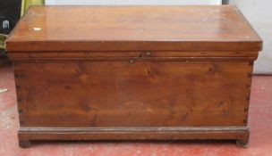 20th century oak blanket chest. Approx. 51cm H x 103cm W x 52cm D