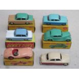 Six mid 1950's Dinky Toys British cars