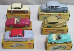 Six mid 1950's Dinky Toys British cars