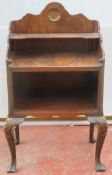 20th century gilded mahogany side cabinet. Approx. 82cm H x 47cm W x 31cm D