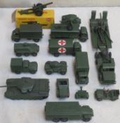 Collection of 1950's Dinky Toys loose military vehicles